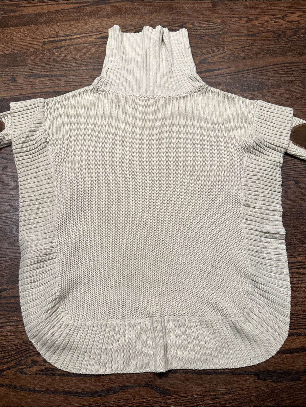 RD Style Cream Turtleneck Knit Poncho - Picture 8 of 10